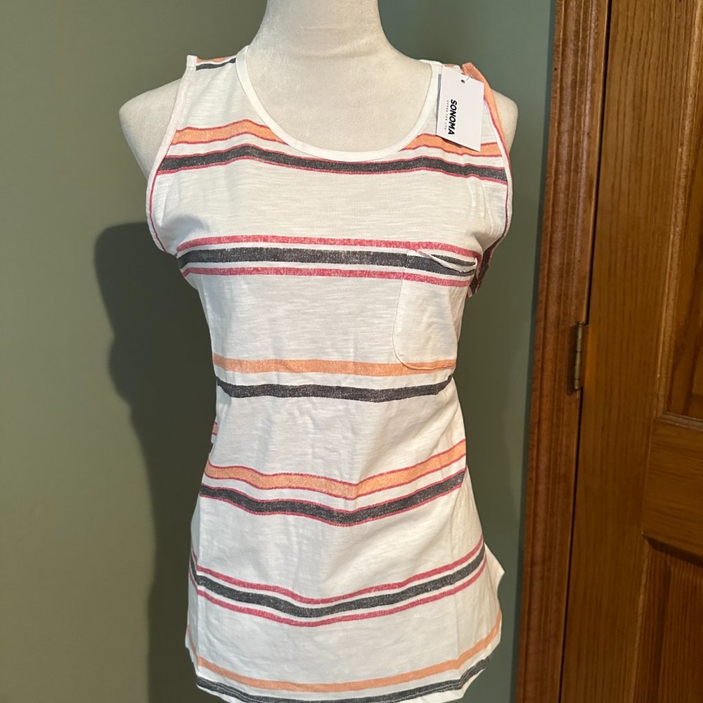 SONOMA HIGH NECK POCKET TANK SIZE M  #590 - Picture 2 of 3